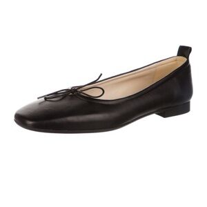 Everlane Black Leather Flats, Size 38